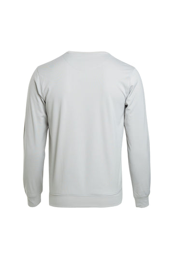 Mist grey fleece full sleeve sweatshirt