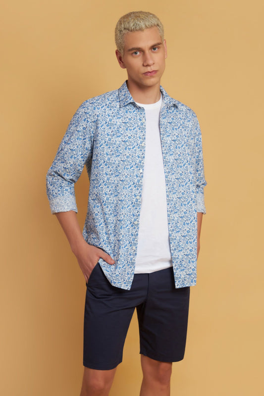 Blue Floral Liberty Shirt