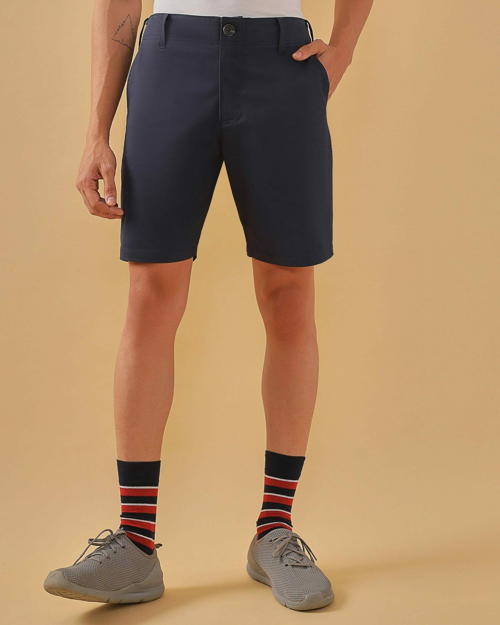 Carbon Blue Stretchable Shorts