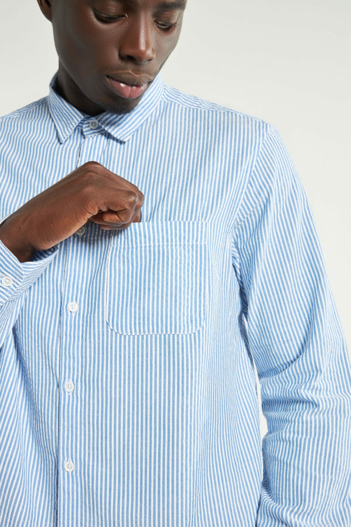 Cobalt Stripes Full Sleeve Shirt