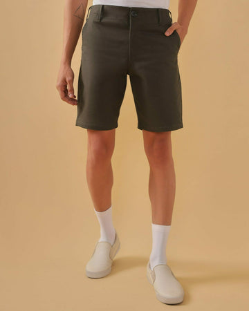 Deadwood Green Stretchable Shorts