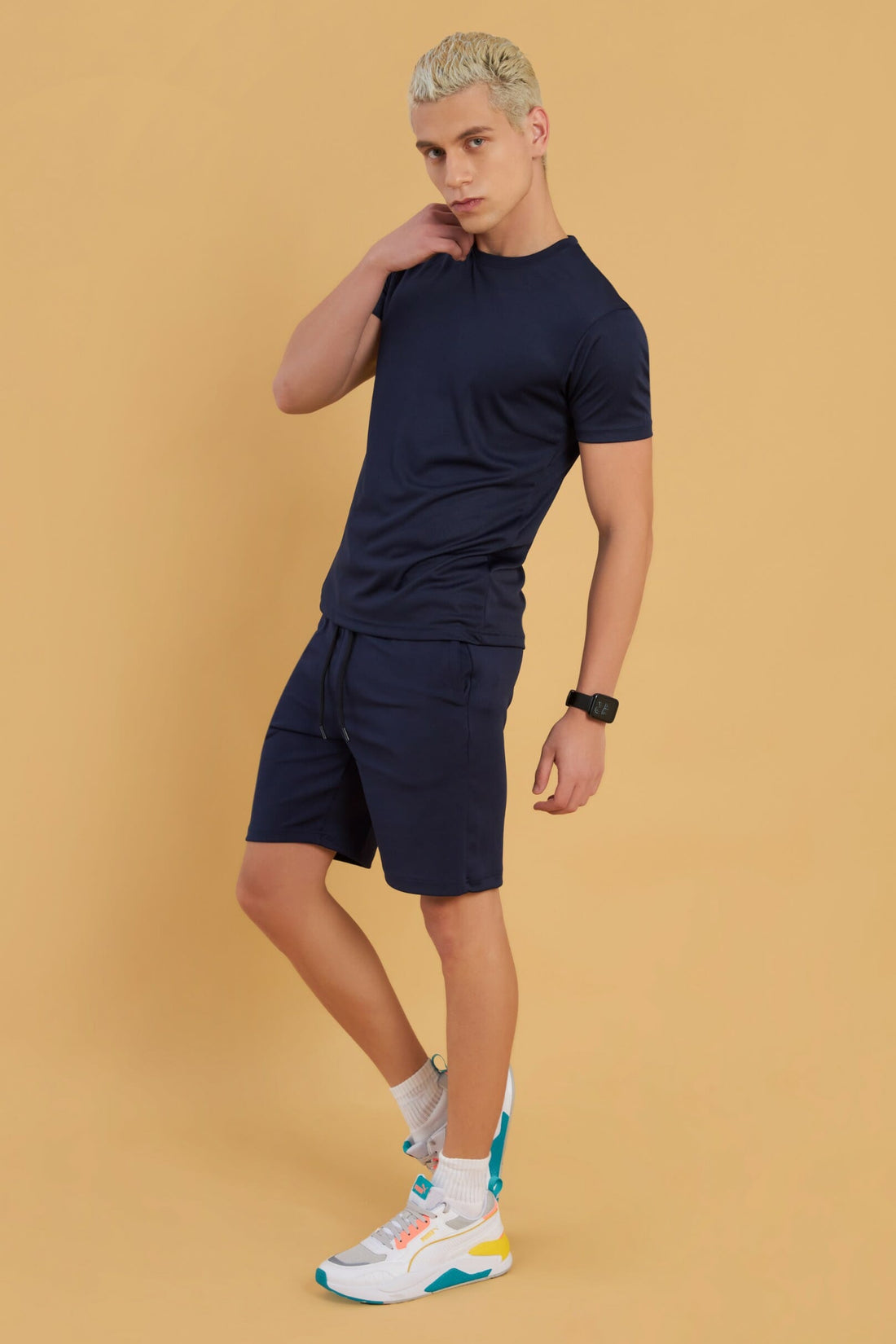 Midnight Blue Premium Athleisure T-Shirt