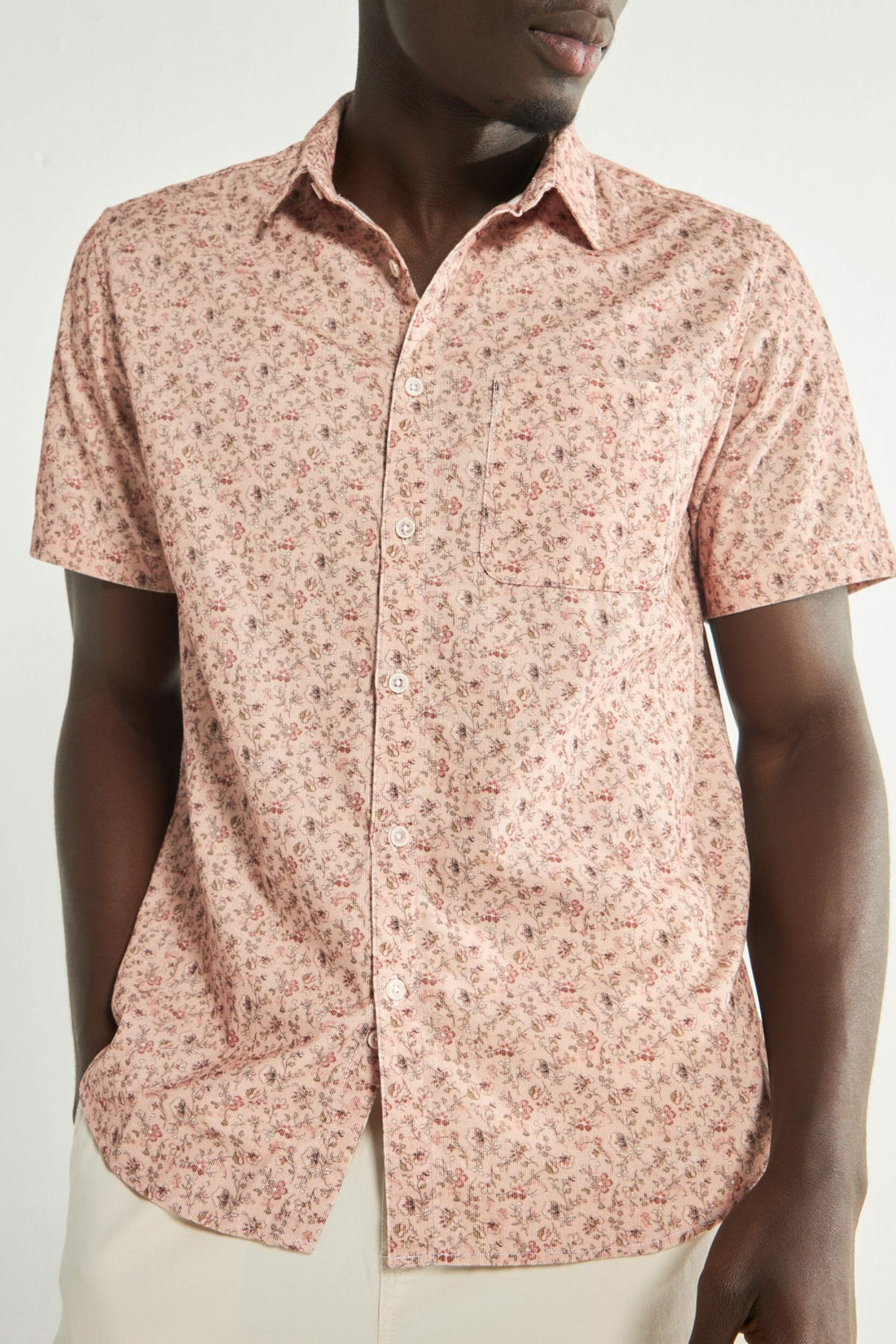 Pink Flower Amelie Short Sleeve Shirt