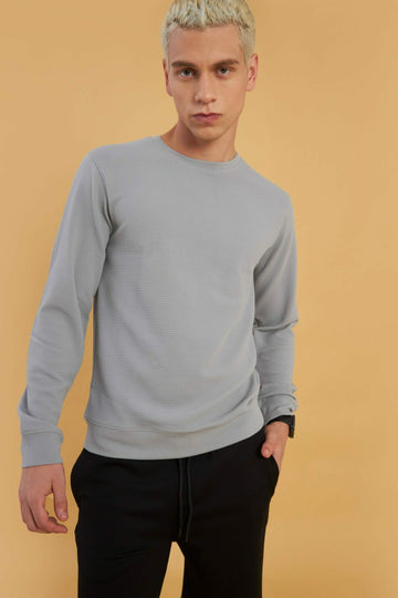 BubbleWeave Dove Long Sleeve Sweatshirt