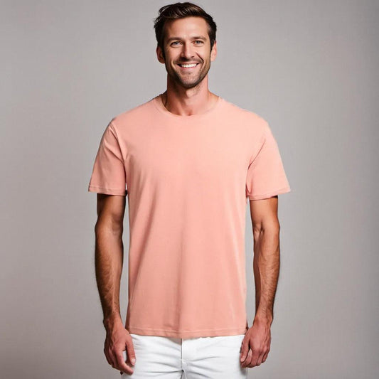 Salmon pink short sleeve T-shirt